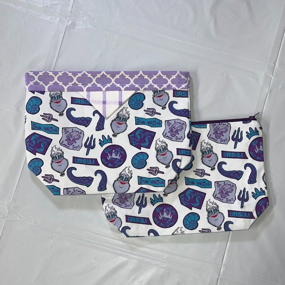 Disney Ursula Purple and White Pouch Duo